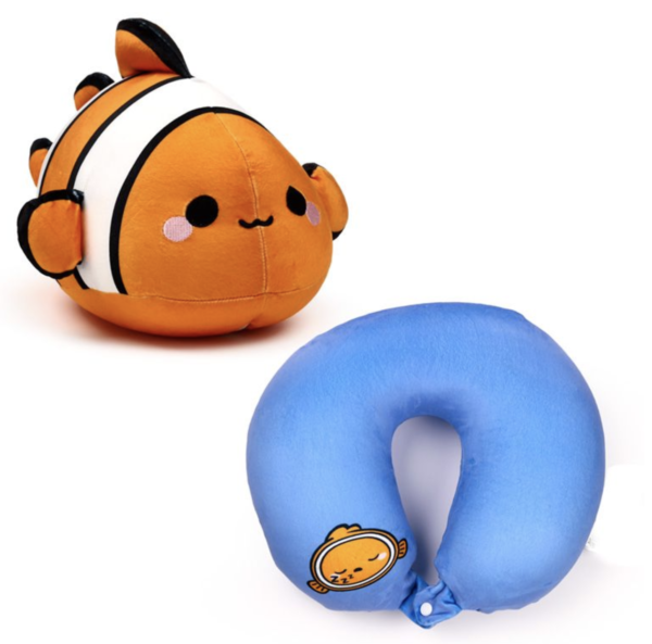 Almohada de Viaje y Peluche 2 en 1 Swapseazzz Pez Payaso Adoramals Océano