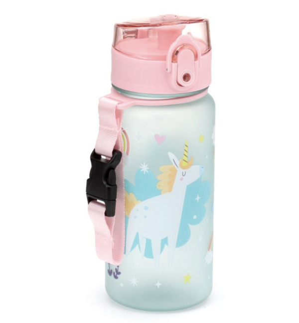 Botella de Agua Infantil Inastillable Unicornio Mágico 350ml