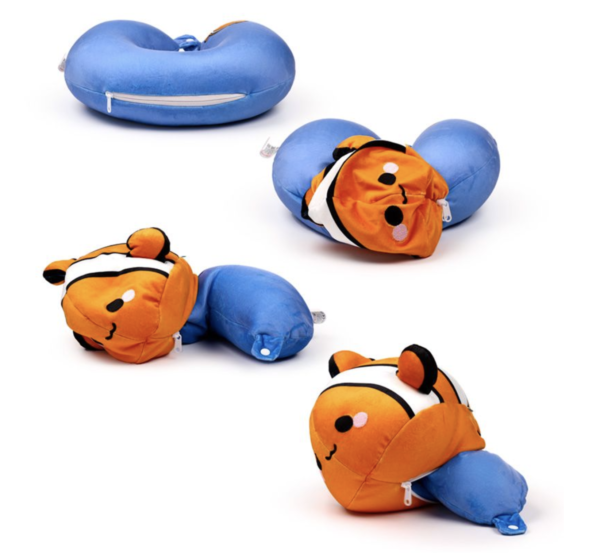 Almohada de Viaje y Peluche 2 en 1 Swapseazzz Pez Payaso Adoramals Océano - Imagen 6