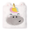 Libreta Peluda A5 a Rayas Unicornio