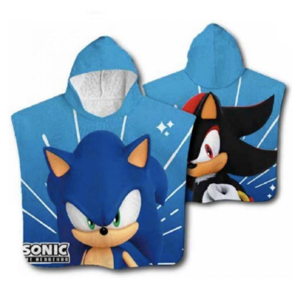 Poncho toalla Microfibra Sonic The Hedgehog