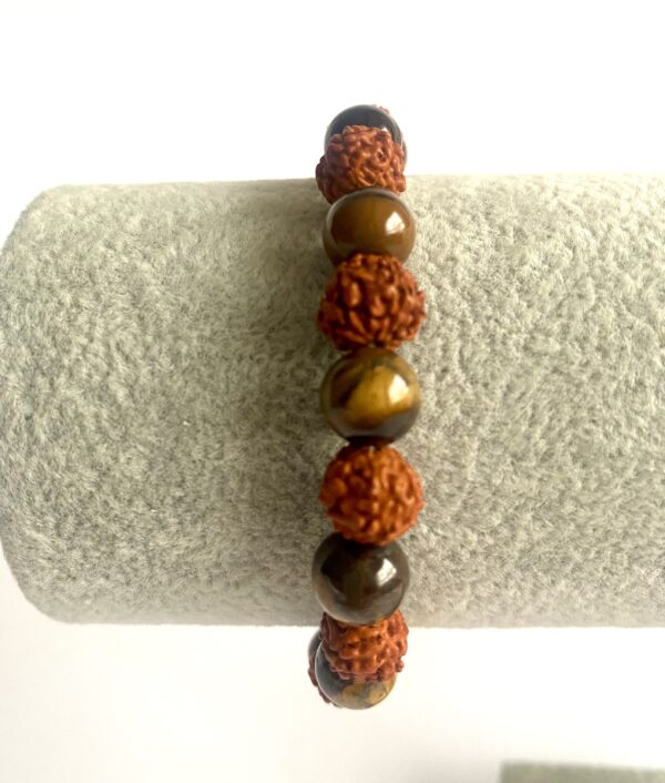 Pulsera Rudraksha Ojo de Tigre - Imagen 2