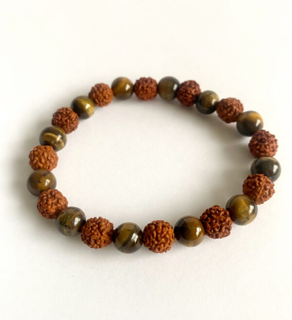 Pulsera Rudraksha Ojo de Tigre - Imagen 3