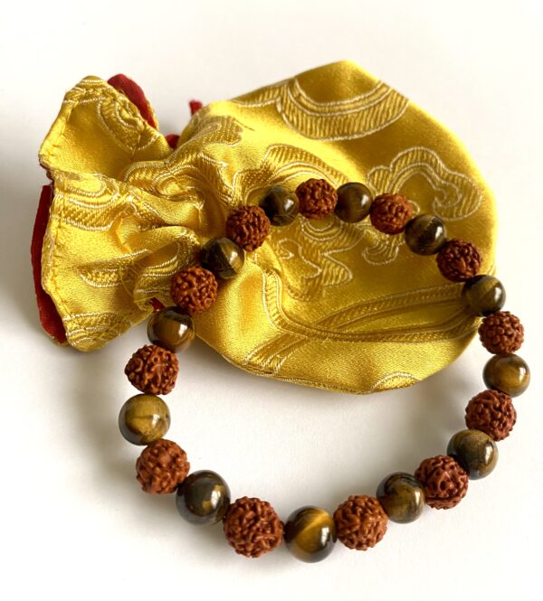 Pulsera Rudraksha Ojo de Tigre