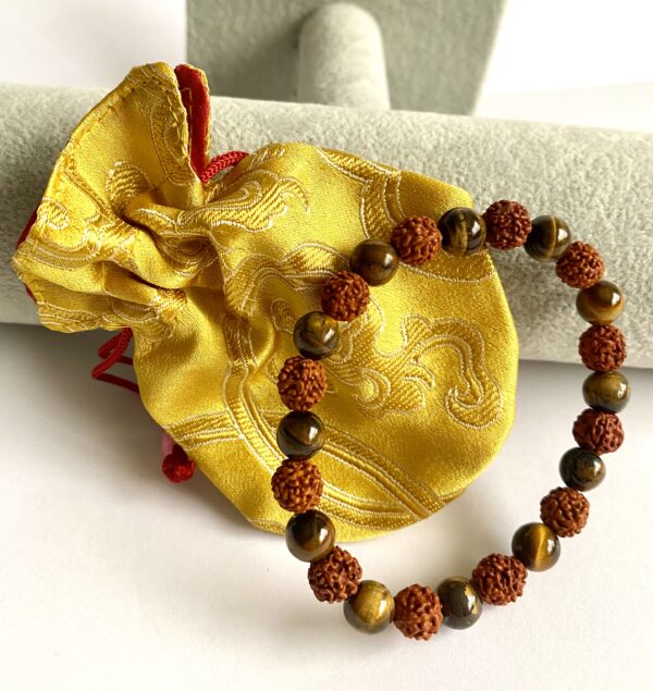 Pulsera Rudraksha Ojo de Tigre - Imagen 4