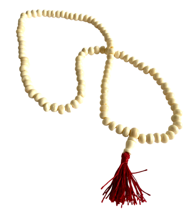 Pulsera Japa Mala Tibetana blanca - Imagen 3