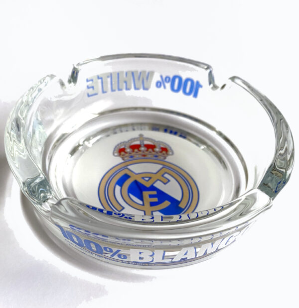 Real Madrid cenicero oficial de cristal