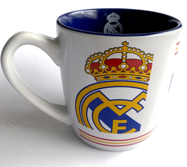 Real Madrid taza azul bicolor en caja - Imagen 7