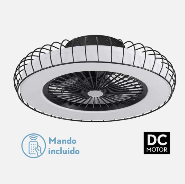 Ventilador Dc Negro 5 Aspas Transparentes - Imagen 2