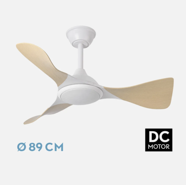 Ventilador 3 aspas Dc Led Blanco - Imagen 4